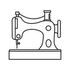  sewing machine white on background