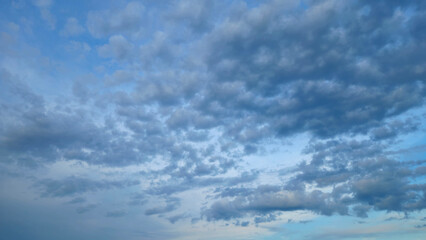 Dark blue clouds in the sky, natural background