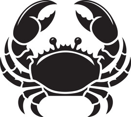Crab Silhouette Vector Illustration – Marine Sea Animal Icon