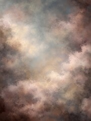 Abstract cloud-like backdrop with soft color gradients
