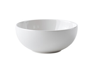 Empty round white ceramic bowl