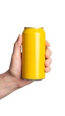 Hand holding a yellow soda can (2)