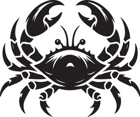 Crab Silhouette Vector Illustration – Marine Sea Animal Icon