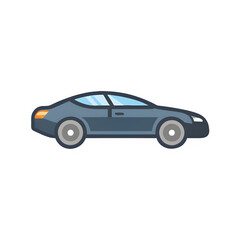 Fototapeta premium Luxury Car Icon – Sleek Silhouette of Premium Vehicle in Flat Design Style, Elegant Automotive Symbol Isolated on White Background, Ideal for Status, Wealth, and Premium Transport Concepts