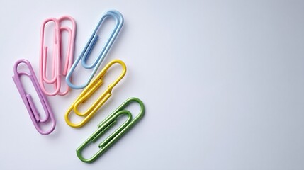 paper clips on white background