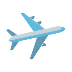 Obraz premium Commercial Airliner Icon – Flat Vector Illustration of Passenger Jet, Aviation Travel Symbol, Modern Aircraft Isolated on White Background for Airline, Airport, and Transportation Themes