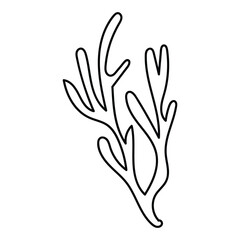Underwater plant minimalist vector illustration. 