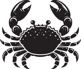 Crab Silhouette Vector Illustration – Marine Sea Animal Icon