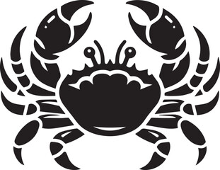 Crab Silhouette Vector Illustration – Marine Sea Animal Icon