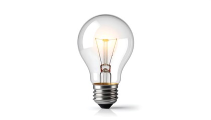 Incandescent light bulb, glowing