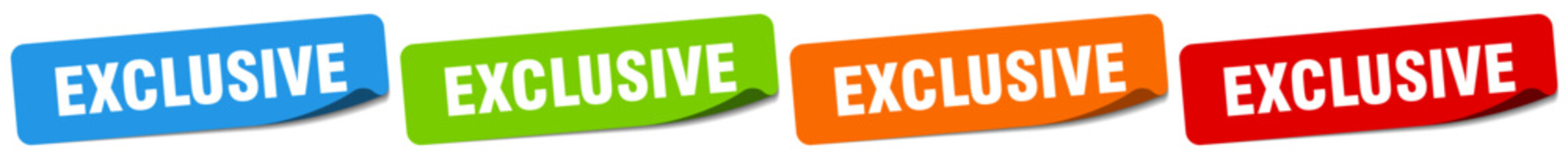 exclusive sticker. exclusive sticker set on white background