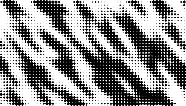 Black and white abstract halftone pattern with pixel effect for sporty and modern background. Easily resized and recoloured at your discretion. Vector Format Illustration 