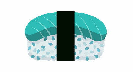 Freshly made sushi, with tender rice and a succulent slice of fish, showcasing a culinary delight.