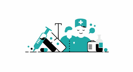 Obraz premium A visual representation of medical care, with an emphasis on care and treatment.