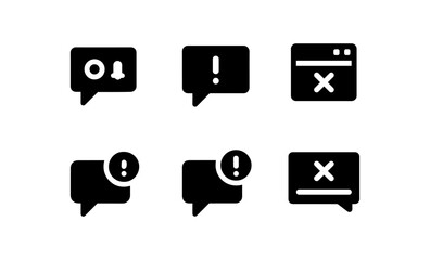 Minimalist alert and notification symbols for digital interfaces