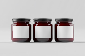 Three Jam Jars Mockup