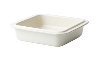Off-white rectangular baking dish with lid