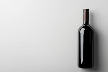 Wine Bottle Mockup - Light Grey Background
