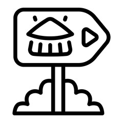 This Sign icon is suitable for Amusement Park, Entertainment, etc.