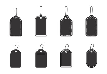 Blank paper and discount tag vector set icon collection, for branding and product label design