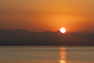 Sun Rising Over the Mediterranean &ndash; Benalm&aacute;dena, Spain