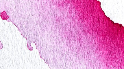 Abstract Pink Watercolor Wash on Textured White Paper