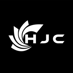 Fototapeta premium HJC letter design. HJC letter technology logo design on a Black background. HJC Monogram logo design for an entrepreneur and business