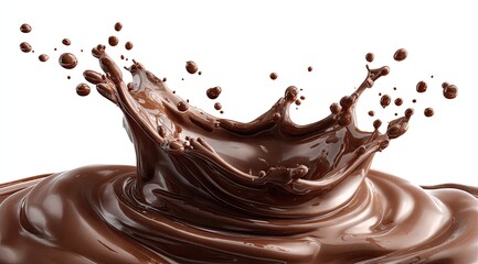 Dark chocolate liquid splash,  smooth, rich