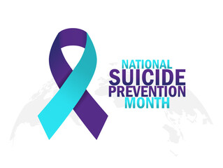 Vector graphic of National Suicide Prevention Month for National Suicide Prevention Month celebration.