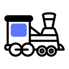 This Train icon is suitable for Amusement Park, Entertainment, etc.