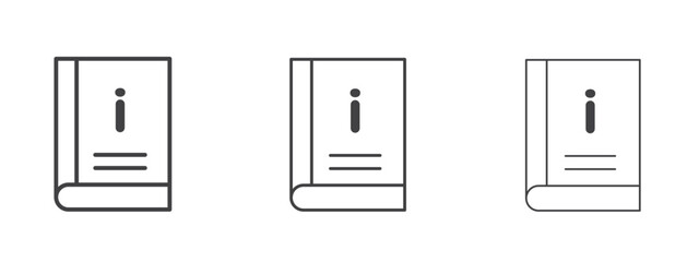 User guide icon in linear, outline icon isolated on white background