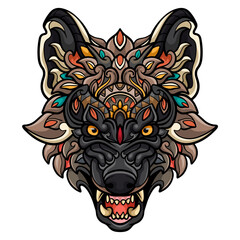 Scorpion mandala arts isolated on white background