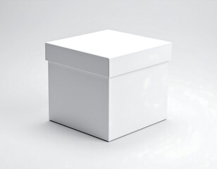 Fototapeta premium White gift box, blank, square
