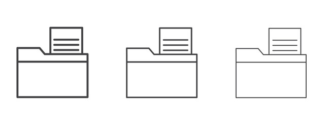 File icon in linear, outline icon isolated on white background