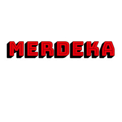Merdeka Sale 3D Typography