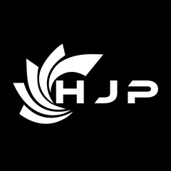 HJP letter design. HJP letter technology logo design on a Black background. HJP Monogram logo design for an entrepreneur and business
