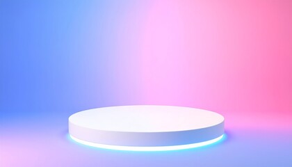 Empty white podium on gradient background (1)