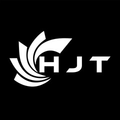 HJT letter design. HJT letter technology logo design on a Black background. HJT Monogram logo design for an entrepreneur and business