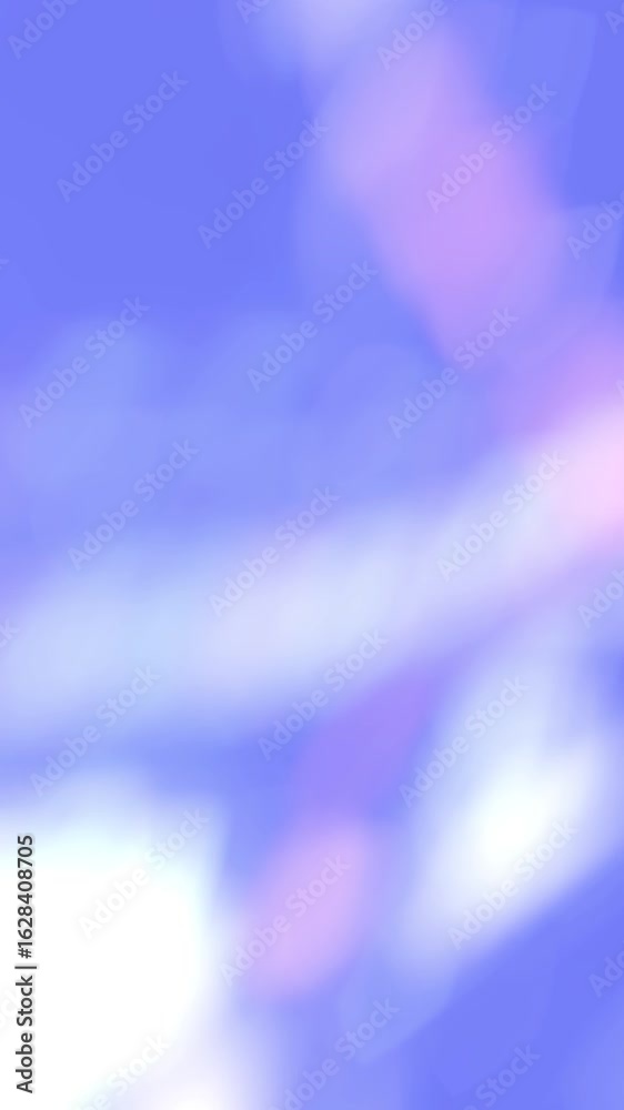 Wall mural vertical blue bokeh blur abstract background 4k loop features blue, purple, and white gradient color