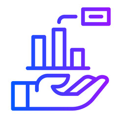 icon grow with style gradient