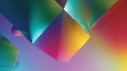 Volumetric holographic gradients with 3D depth and iridescent color transitions