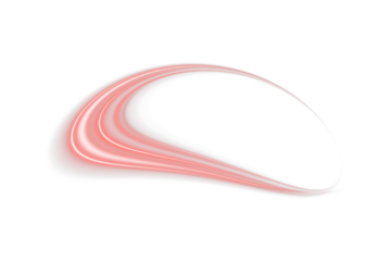 Glowing red neon light ring on transparent background. Bright illuminated circular frame with smooth shine, futuristic design element, abstract round shape for banners, posters, and modern sci-fi or t