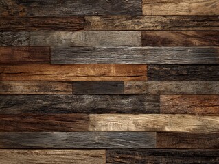 Naklejka premium Reclaimed wood planks in varied tones
