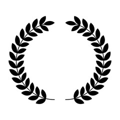 Minimalist empty laurel wreath frame for award, certificate, trophy, award, achievement and design element vector 