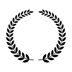 Minimalist empty laurel wreath frame for award, certificate, trophy, award, achievement and design element vector 