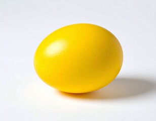yellow egg on white background