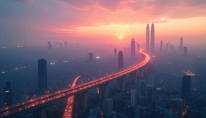 Obraz premium hong kong skyline at night