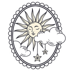 Happy Easter greeting card with decorative text and festive design