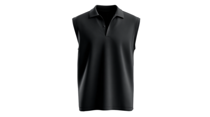 Collared shirt Black sleeveless shirt