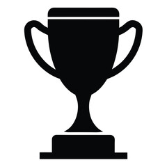 Trophy cup silhouette vector icon